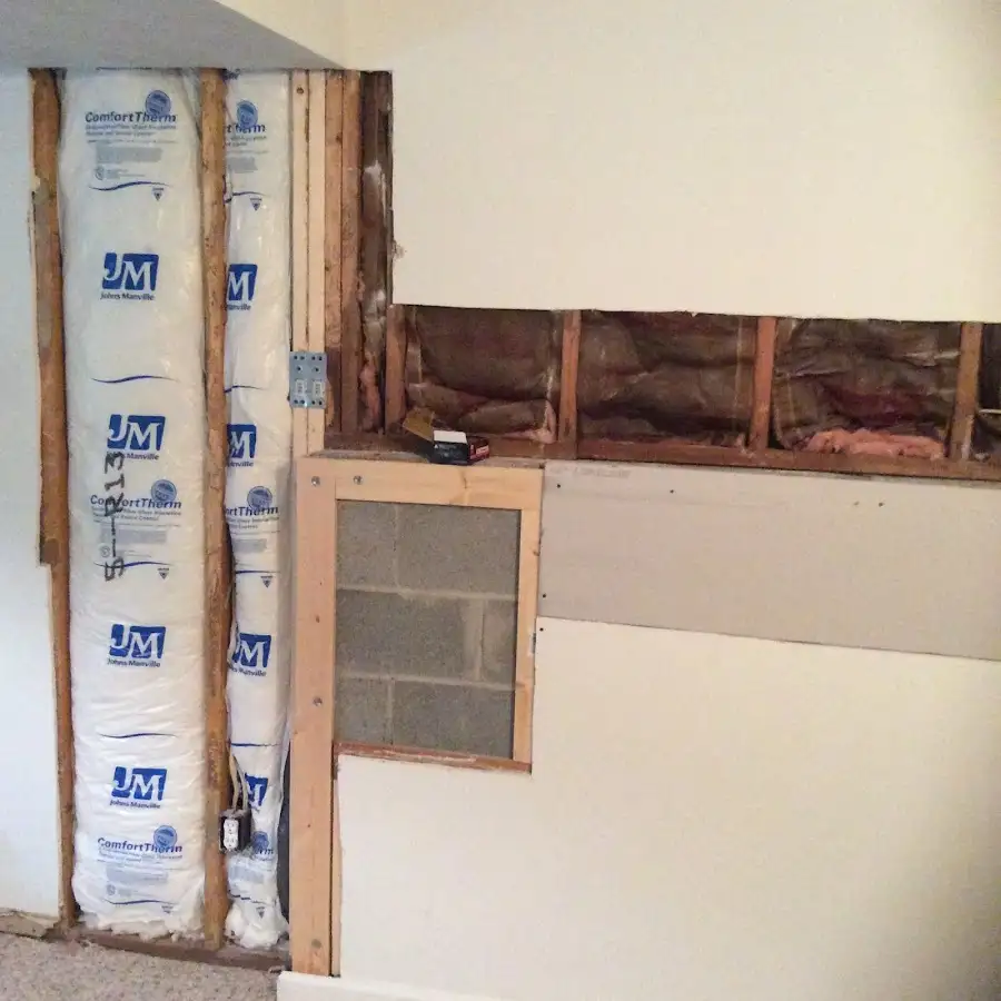 Wall insulation replacement during Contents Cleaning & Restoration in Lenexa